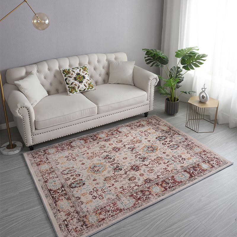 Bohemia Patterned Rug Multicolor Polypropylene Rug Non-Slip Backing Pet Friendly Washable Carpet for Sitting Room Beige Clearhalo 'Area Rug' 'Bohemian' 'Rugs' Rug' 2141366