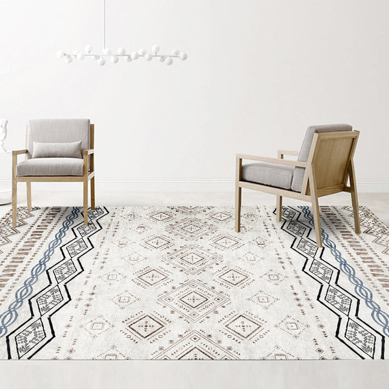 Exotic Multi-Color Boho Rug Polyester Seamless Geometric Pattern Rug Anti-Slip Pet Friendly Machine Washable Carpet for Room Khaki Clearhalo 'Area Rug' 'Bohemian' 'Rugs' Rug' 2141400