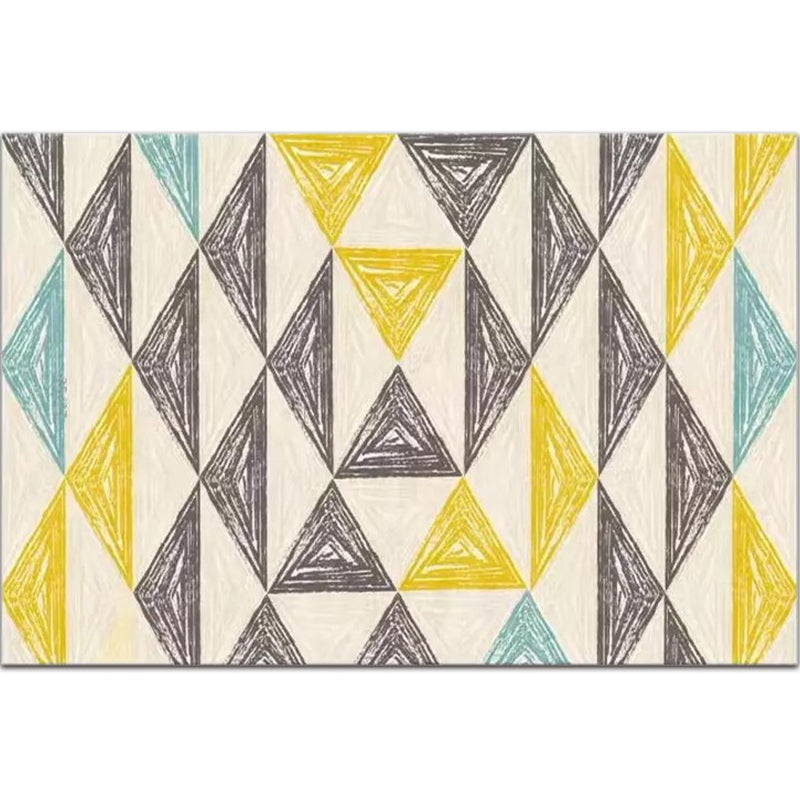 Bohemian Living Room Rug Multi Color Geometric Rug Polypropylene Stain Resistant Non-Slip Backing Washable Area Carpet Gray-Yellow Clearhalo 'Area Rug' 'Bohemian' 'Rugs' Rug' 2141408