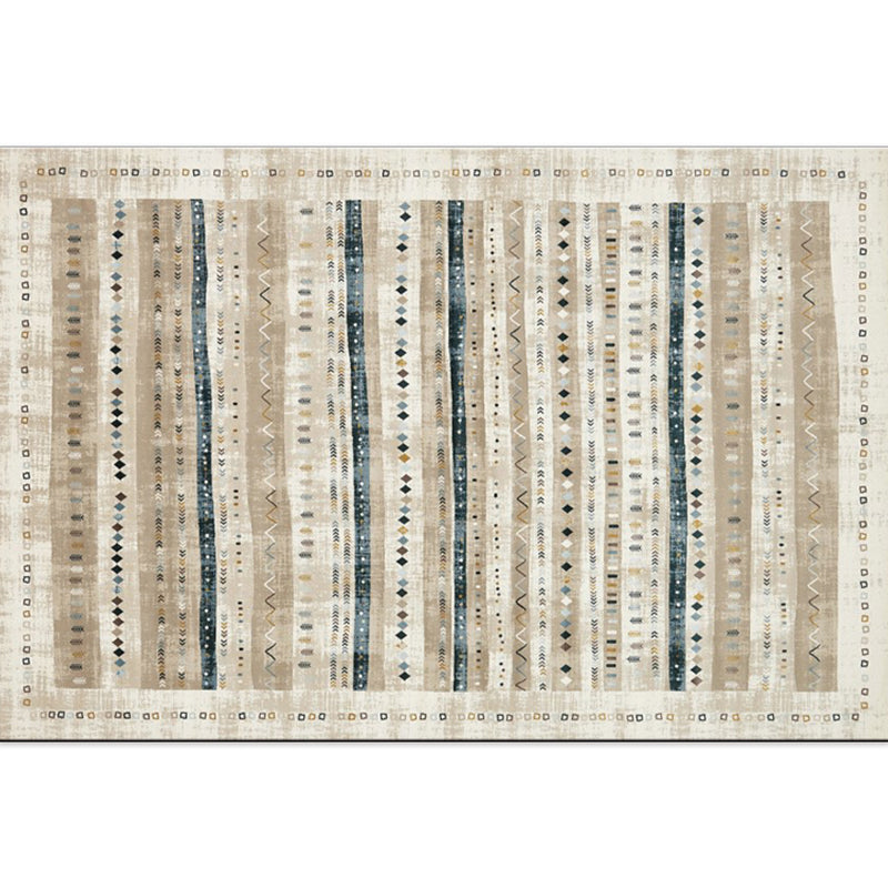 Bohemian Living Room Rug Multi Color Geometric Rug Polypropylene Stain Resistant Non-Slip Backing Washable Area Carpet Khaki Clearhalo 'Area Rug' 'Bohemian' 'Rugs' Rug' 2141416