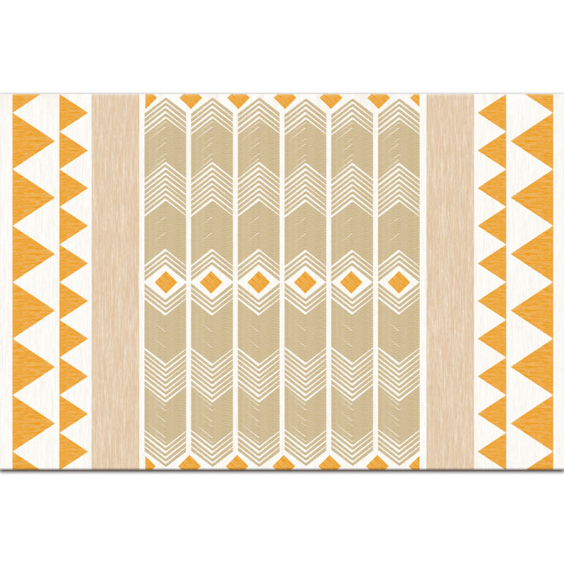 Bohemian Living Room Rug Multi Color Geometric Rug Polypropylene Stain Resistant Non-Slip Backing Washable Area Carpet Orange-Yellow Clearhalo 'Area Rug' 'Bohemian' 'Rugs' Rug' 2141417