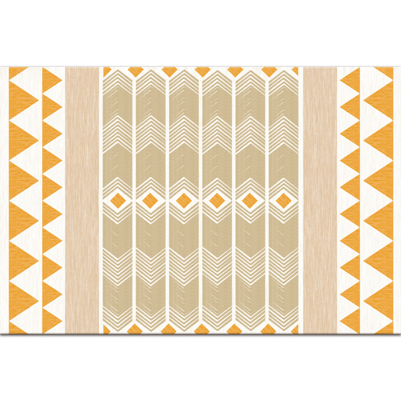 Bohemian Living Room Rug Multi Color Geometric Rug Polypropylene Stain Resistant Non-Slip Backing Washable Area Carpet Orange-Yellow Clearhalo 'Area Rug' 'Bohemian' 'Rugs' Rug' 2141417