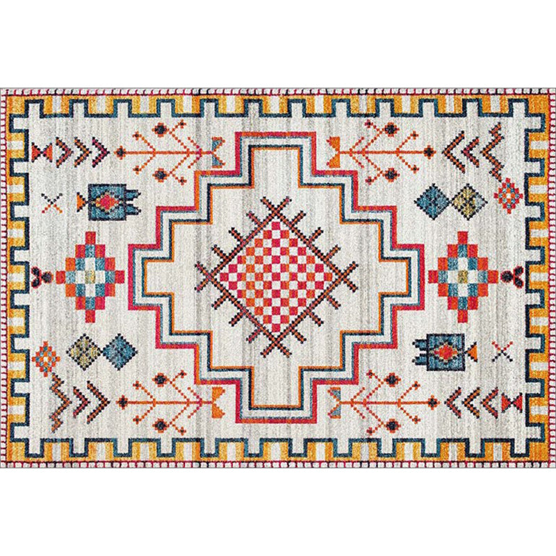 Bohemian Living Room Rug Multi Color Geometric Rug Polypropylene Stain Resistant Non-Slip Backing Washable Area Carpet Yellow-Red Clearhalo 'Area Rug' 'Bohemian' 'Rugs' Rug' 2141420