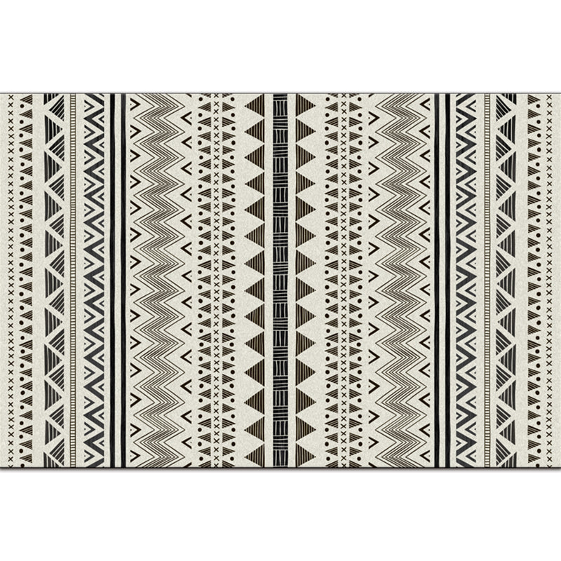 Bohemian Living Room Rug Multi Color Geometric Rug Polypropylene Stain Resistant Non-Slip Backing Washable Area Carpet Matte Black Clearhalo 'Area Rug' 'Bohemian' 'Rugs' Rug' 2141425