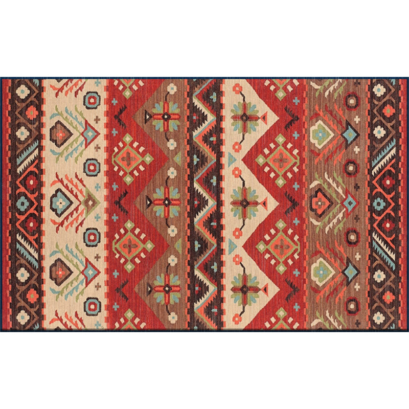 Chic Geometric Pattern Rug Multi Colored Boho Rug Synthetics Washable Non-Slip Stain Resistant Rug for Living Room Red Clearhalo 'Area Rug' 'Bohemian' 'Rugs' Rug' 2141431