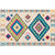 Chic Geometric Pattern Rug Multi Colored Boho Rug Synthetics Washable Non-Slip Stain Resistant Rug for Living Room Blue-Yellow Clearhalo 'Area Rug' 'Bohemian' 'Rugs' Rug' 2141435