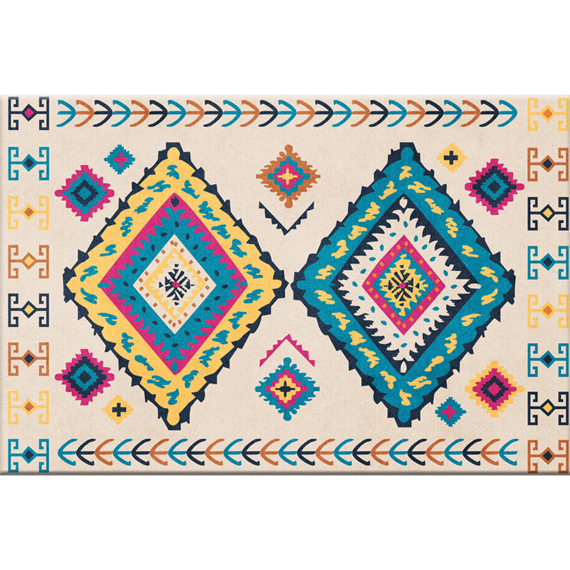 Chic Geometric Pattern Rug Multi Colored Boho Rug Synthetics Washable Non-Slip Stain Resistant Rug for Living Room Clearhalo 'Area Rug' 'Bohemian' 'Rugs' Rug' 2141436