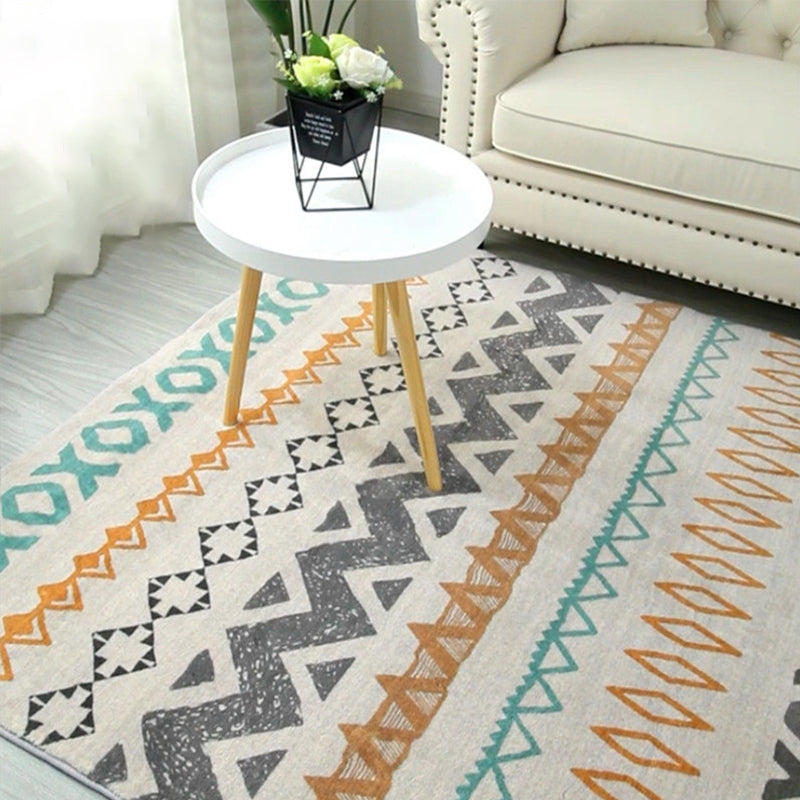 Multicolor Bohemia Rug Polyester Symmetric Print Rug Stain Resistant Machine Washable Anti-Slip Carpet for Great Room Clearhalo 'Area Rug' 'Bohemian' 'Rugs' Rug' 2141445
