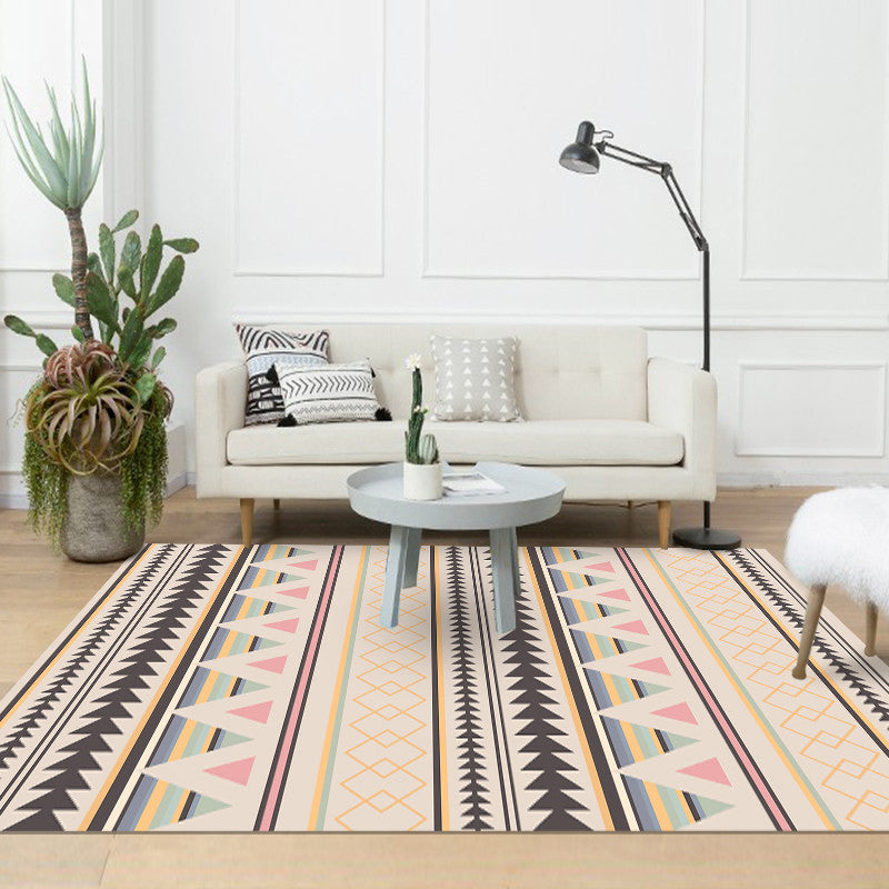 Bohemian Style Geometric Patterned Rug Multi-Colored Polypropylene Rug Anti-Slip Backing Pet Friendly Washable Rug for Home Yellow Clearhalo 'Area Rug' 'Bohemian' 'Rugs' Rug' 2141465