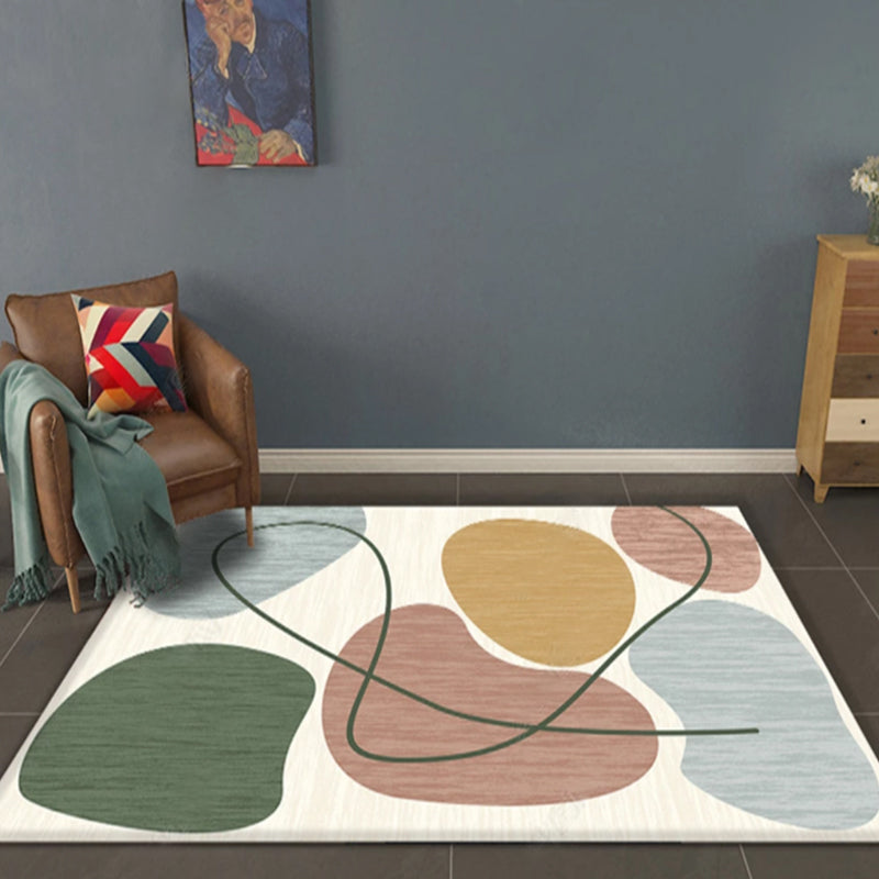 Bohemian Style Geometric Patterned Rug Multi-Colored Polypropylene Rug Anti-Slip Backing Pet Friendly Washable Rug for Home Pink-Green Clearhalo 'Area Rug' 'Bohemian' 'Rugs' Rug' 2141471