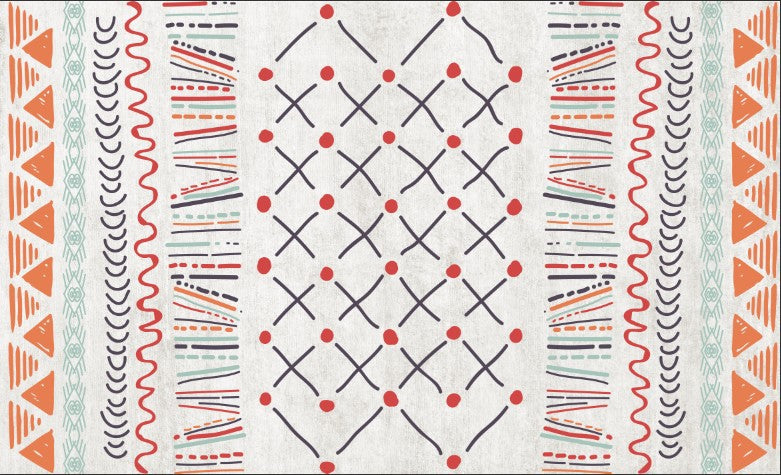 Fancy Moroccan Rug Multicolor Symmetric Geometry Rug Stain Resistant Non-Slip Machine Washable Rug for Home Decor Clearhalo 'Area Rug' 'Moroccan' 'Rugs' Rug' 2141482