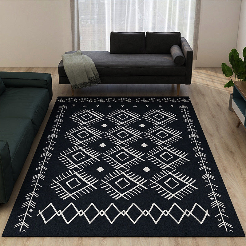 Eclectic Room Rug Multi-Color Rhombus Patterned Carpet Synthetics Stain Resistant Anti-Slip Backing Machine Washable Rug Clearhalo 'Area Rug' 'Bohemian' 'Rugs' Rug' 2141488