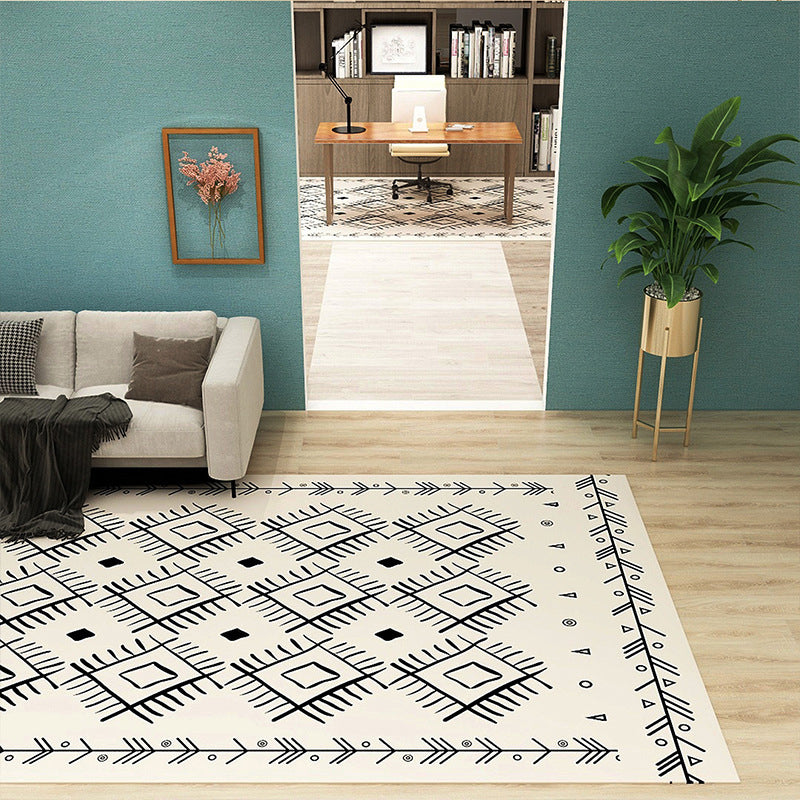 Eclectic Room Rug Multi-Color Rhombus Patterned Carpet Synthetics Stain Resistant Anti-Slip Backing Machine Washable Rug Clearhalo 'Area Rug' 'Bohemian' 'Rugs' Rug' 2141489
