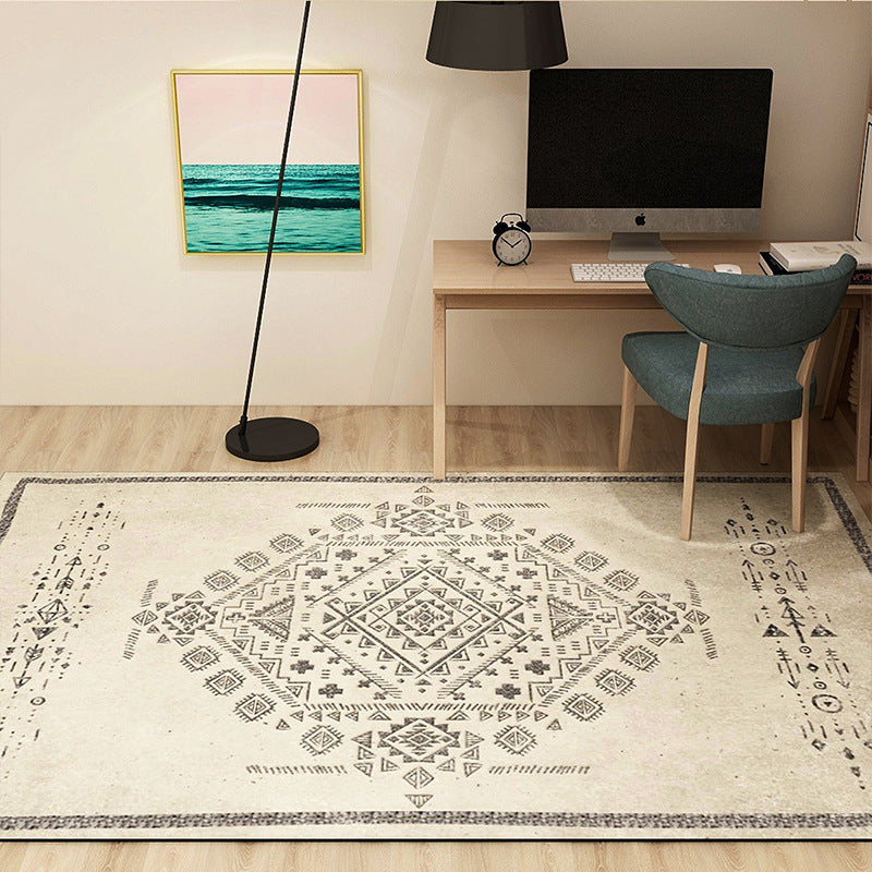 Eclectic Room Rug Multi-Color Rhombus Patterned Carpet Synthetics Stain Resistant Anti-Slip Backing Machine Washable Rug Grey Clearhalo 'Area Rug' 'Bohemian' 'Rugs' Rug' 2141494