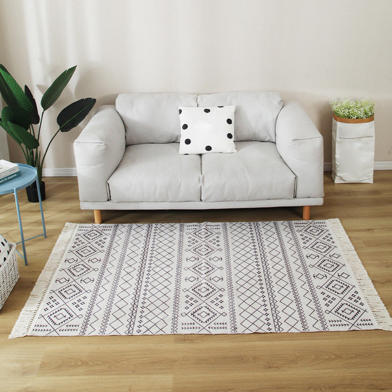 Stylish Boho Chic Rug Multicolor Geometric Rug Machine Wash Tassel-Trimmed Rug for Home Light Brown Clearhalo 'Area Rug' 'Bohemian' 'Rugs' Rug' 2141533