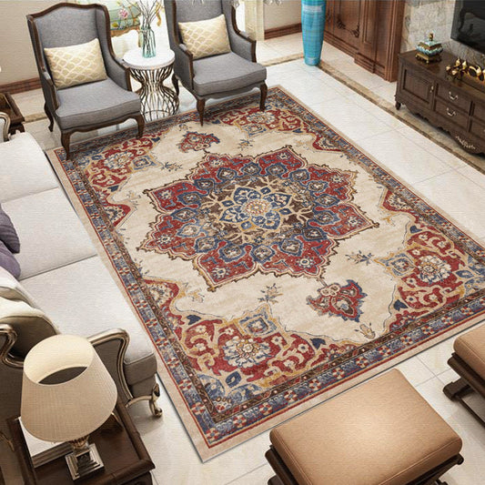 Whitewashed Multi Color Boho Rug Polyester Geometric Rug Pet Friendly Non-Slip Machine Washable Carpet for Home Decor Copper Clearhalo 'Area Rug' 'Bohemian' 'Rugs' Rug' 2141564