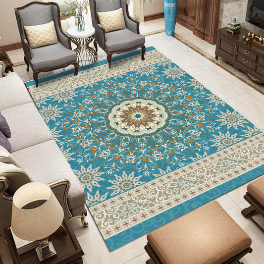 Whitewashed Multi Color Boho Rug Polyester Geometric Rug Pet Friendly Non-Slip Machine Washable Carpet for Home Decor Clearhalo 'Area Rug' 'Bohemian' 'Rugs' Rug' 2141567