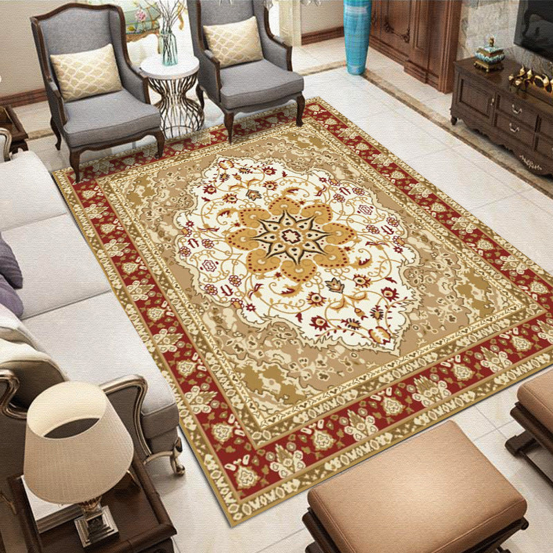 Whitewashed Multi Color Boho Rug Polyester Geometric Rug Pet Friendly Non-Slip Machine Washable Carpet for Home Decor Golden Clearhalo 'Area Rug' 'Bohemian' 'Rugs' Rug' 2141570