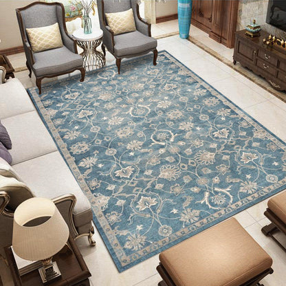 Whitewashed Multi Color Boho Rug Polyester Geometric Rug Pet Friendly Non-Slip Machine Washable Carpet for Home Decor Blue-Gray Clearhalo 'Area Rug' 'Bohemian' 'Rugs' Rug' 2141581