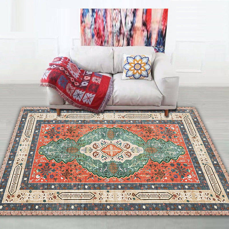 Shabby Chic Tribal Print Rug Multi-Color Bohemian Carpet Synthetics Stain Resistant Anti-Slip Backing Pet Friendly Rug for Room Yellow-Red Clearhalo 'Area Rug' 'Bohemian' 'Rugs' Rug' 2141587