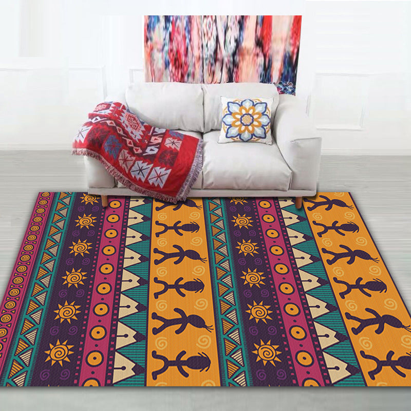 Shabby Chic Tribal Print Rug Multi-Color Bohemian Carpet Synthetics Stain Resistant Anti-Slip Backing Pet Friendly Rug for Room Yellow Clearhalo 'Area Rug' 'Bohemian' 'Rugs' Rug' 2141589