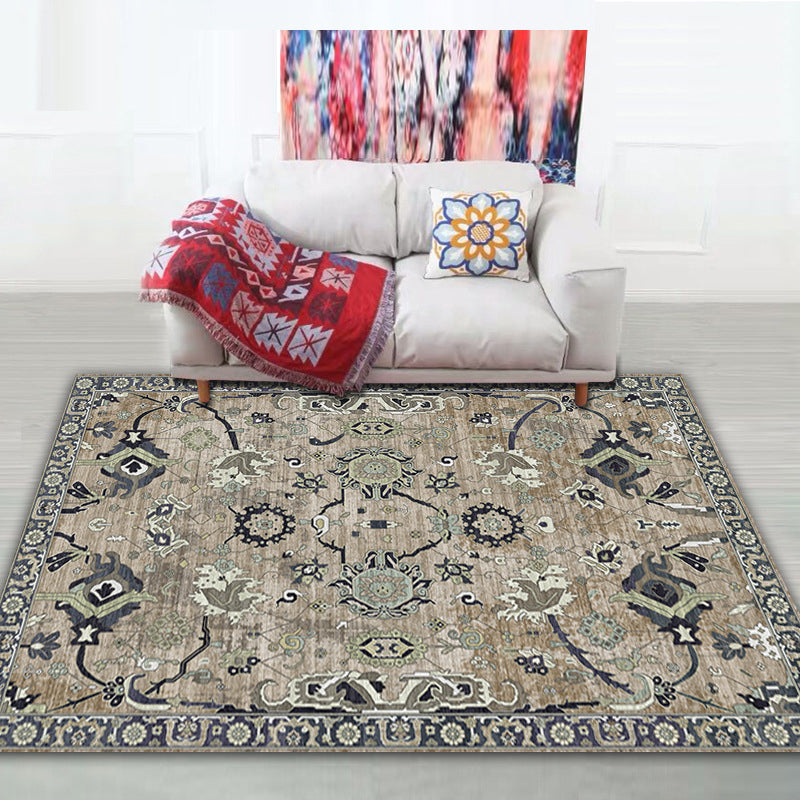 Shabby Chic Tribal Print Rug Multi-Color Bohemian Carpet Synthetics Stain Resistant Anti-Slip Backing Pet Friendly Rug for Room Gray-Khaki Clearhalo 'Area Rug' 'Bohemian' 'Rugs' Rug' 2141592