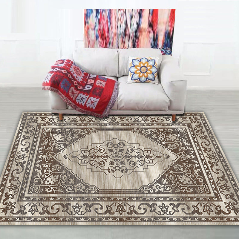 Shabby Chic Tribal Print Rug Multi-Color Bohemian Carpet Synthetics Stain Resistant Anti-Slip Backing Pet Friendly Rug for Room Brown Clearhalo 'Area Rug' 'Bohemian' 'Rugs' Rug' 2141593