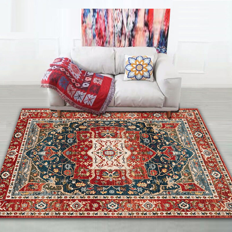 Shabby Chic Tribal Print Rug Multi-Color Bohemian Carpet Synthetics Stain Resistant Anti-Slip Backing Pet Friendly Rug for Room Red Clearhalo 'Area Rug' 'Bohemian' 'Rugs' Rug' 2141595