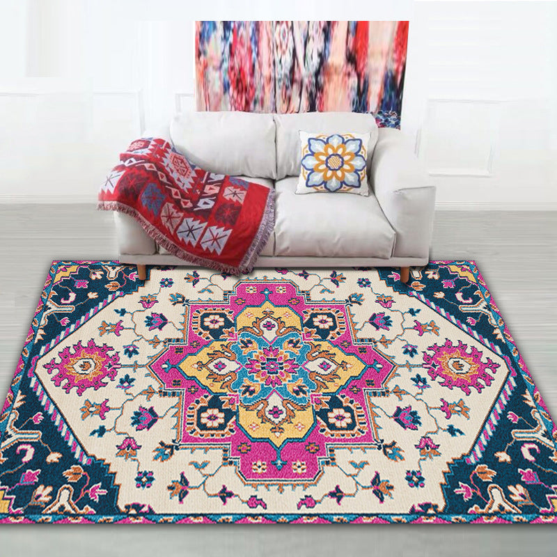 Shabby Chic Tribal Print Rug Multi-Color Bohemian Carpet Synthetics Stain Resistant Anti-Slip Backing Pet Friendly Rug for Room Purple Clearhalo 'Area Rug' 'Bohemian' 'Rugs' Rug' 2141596