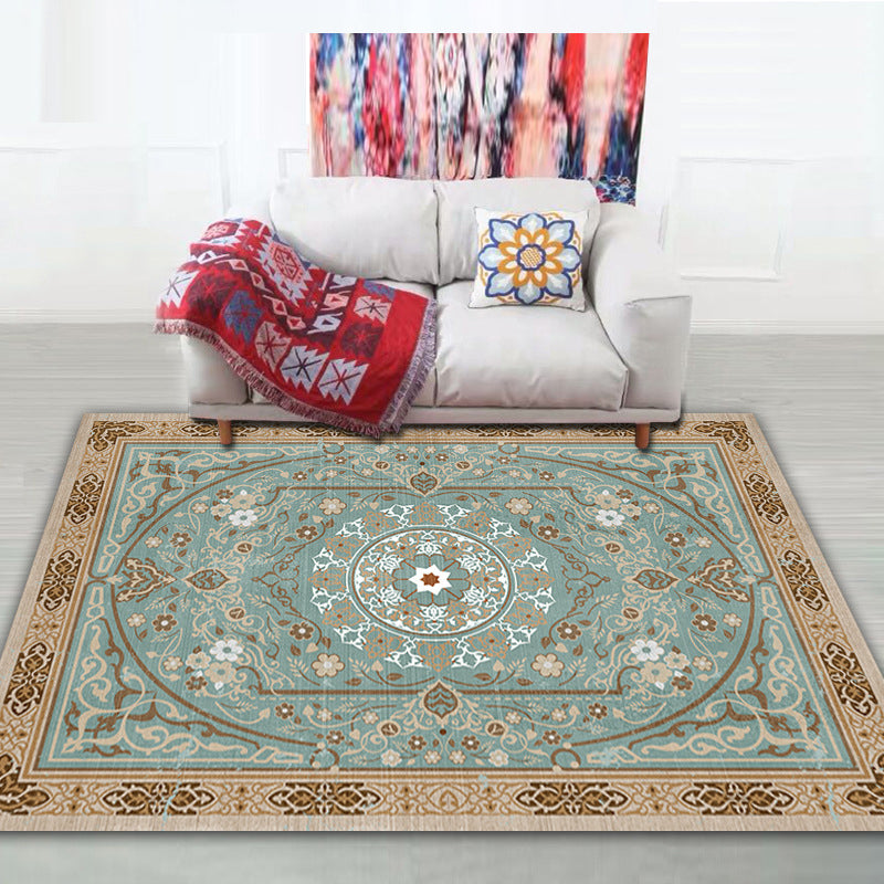 Shabby Chic Tribal Print Rug Multi-Color Bohemian Carpet Synthetics Stain Resistant Anti-Slip Backing Pet Friendly Rug for Room Light Green Clearhalo 'Area Rug' 'Bohemian' 'Rugs' Rug' 2141598