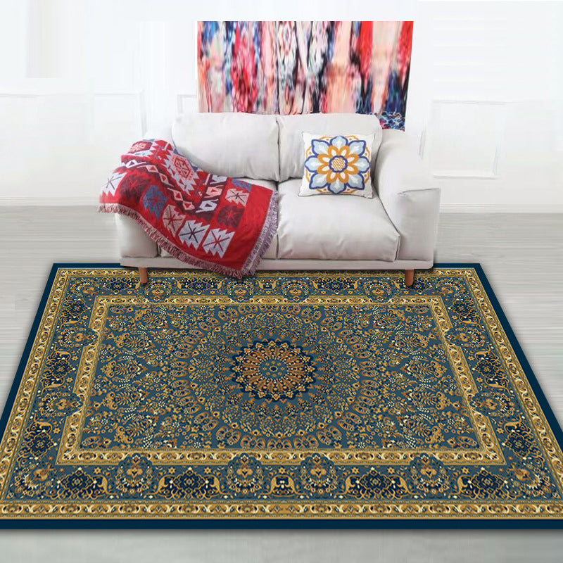 Shabby Chic Tribal Print Rug Multi-Color Bohemian Carpet Synthetics Stain Resistant Anti-Slip Backing Pet Friendly Rug for Room Blue Clearhalo 'Area Rug' 'Bohemian' 'Rugs' Rug' 2141603