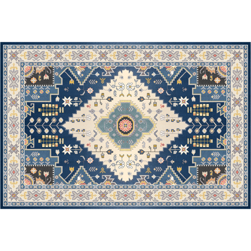 Classy Multicolor Geometric Rug Polypropylene Boho Chic Rug Non-Slip Backing Machine Washable Pet Friendly Carpet for Bedroom Blue Clearhalo 'Area Rug' 'Bohemian' 'Rugs' Rug' 2141618