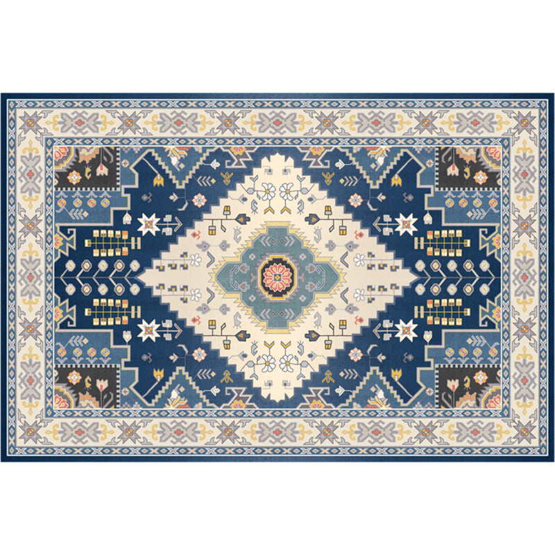 Classy Multicolor Geometric Rug Polypropylene Boho Chic Rug Non-Slip Backing Machine Washable Pet Friendly Carpet for Bedroom Blue Clearhalo 'Area Rug' 'Bohemian' 'Rugs' Rug' 2141618