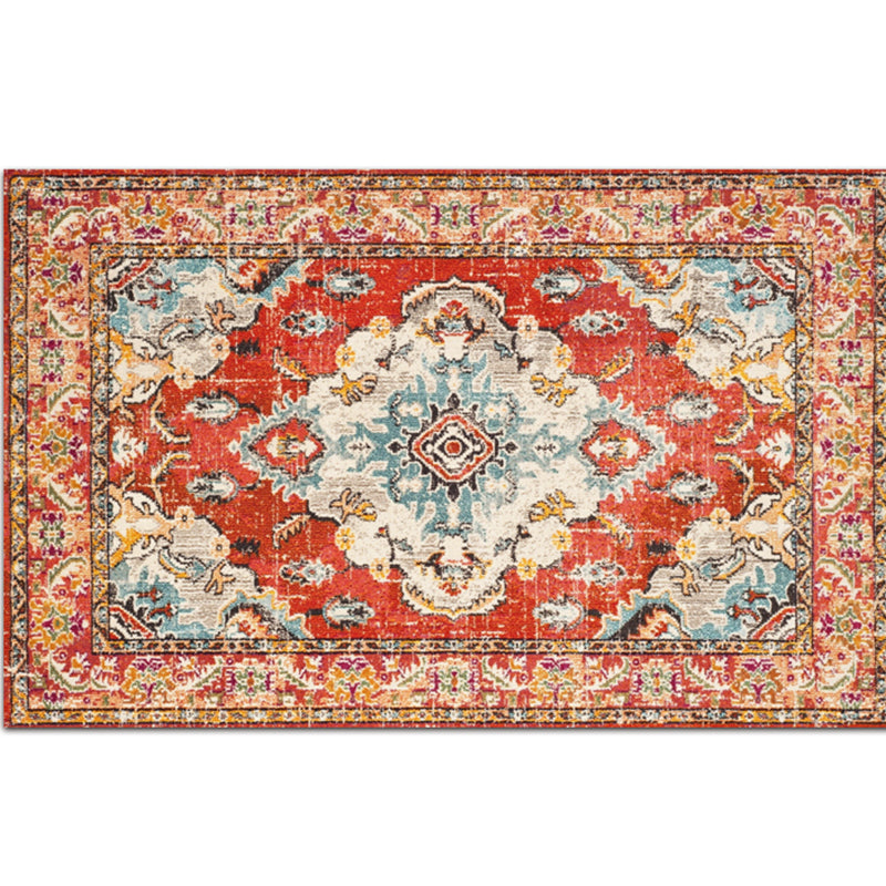 Classy Multicolor Geometric Rug Polypropylene Boho Chic Rug Non-Slip Backing Machine Washable Pet Friendly Carpet for Bedroom Yellow-Red Clearhalo 'Area Rug' 'Bohemian' 'Rugs' Rug' 2141627