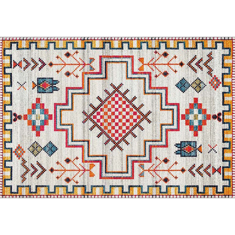 Classy Multicolor Geometric Rug Polypropylene Boho Chic Rug Non-Slip Backing Machine Washable Pet Friendly Carpet for Bedroom Gray-Red Clearhalo 'Area Rug' 'Bohemian' 'Rugs' Rug' 2141631