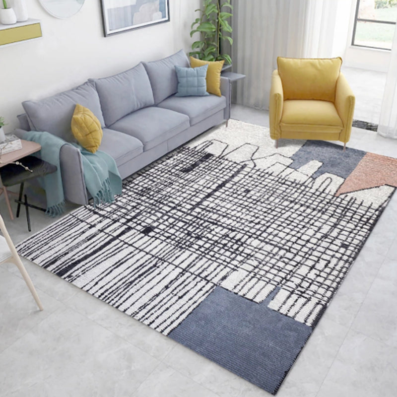 Rustic Tribal Patterned Rug Multi Colored Bohemia Rug Polyester Washable Non-Slip Backing Pet Friendly Carpet for Home Cream Clearhalo 'Area Rug' 'Bohemian' 'Rugs' Rug' 2141636