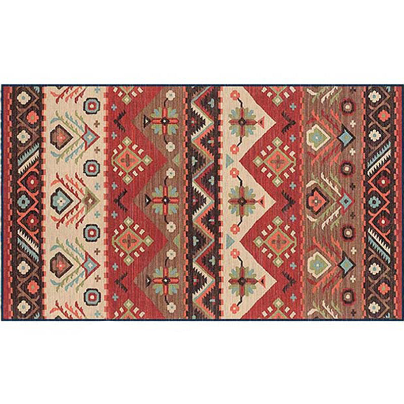 Rustic Tribal Patterned Rug Multi Colored Bohemia Rug Polyester Washable Non-Slip Backing Pet Friendly Carpet for Home Clearhalo 'Area Rug' 'Bohemian' 'Rugs' Rug' 2141638