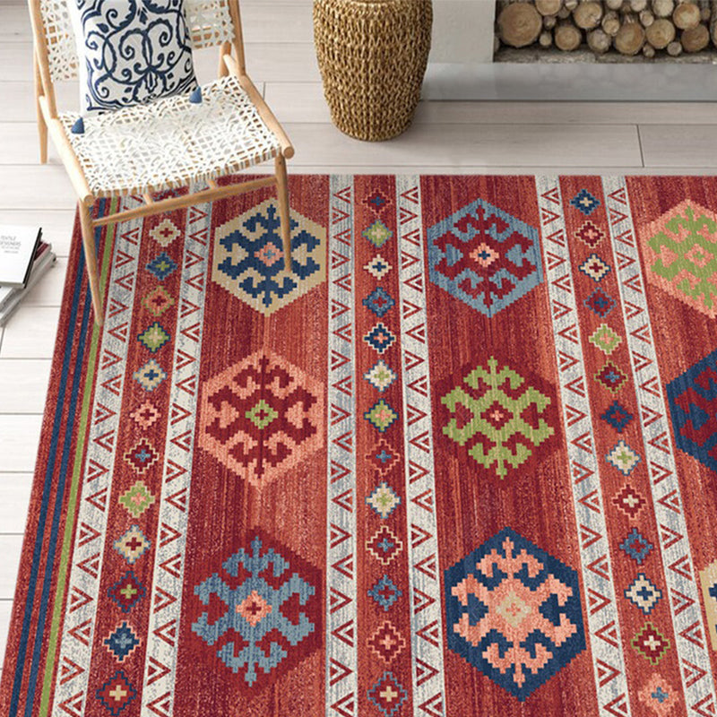 Festive Bohemian Style Rug Multi-Color Rhombus Print Rug Non-Slip Pet Friendly Washable Carpet for Family Room Clearhalo 'Area Rug' 'Bohemian' 'Rugs' Rug' 2141656