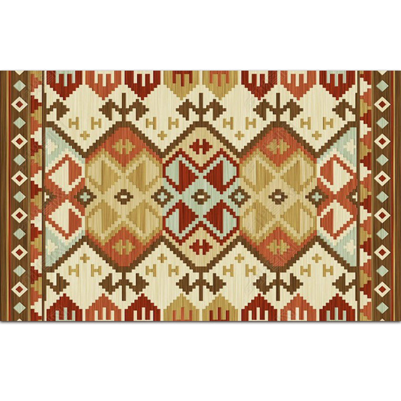 Festive Bohemian Style Rug Multi-Color Rhombus Print Rug Non-Slip Pet Friendly Washable Carpet for Family Room Yellow-Brown Clearhalo 'Area Rug' 'Bohemian' 'Rugs' Rug' 2141664