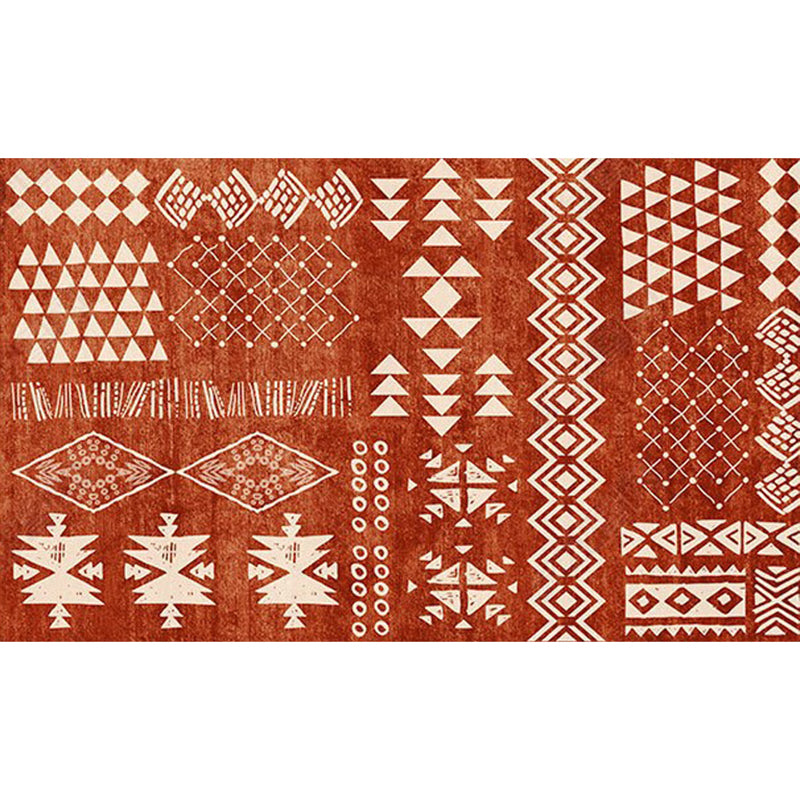 Festive Bohemian Style Rug Multi-Color Rhombus Print Rug Non-Slip Pet Friendly Washable Carpet for Family Room Orange Red Clearhalo 'Area Rug' 'Bohemian' 'Rugs' Rug' 2141668