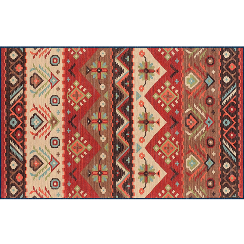 Festive Bohemian Style Rug Multi-Color Rhombus Print Rug Non-Slip Pet Friendly Washable Carpet for Family Room Red Brown Clearhalo 'Area Rug' 'Bohemian' 'Rugs' Rug' 2141669