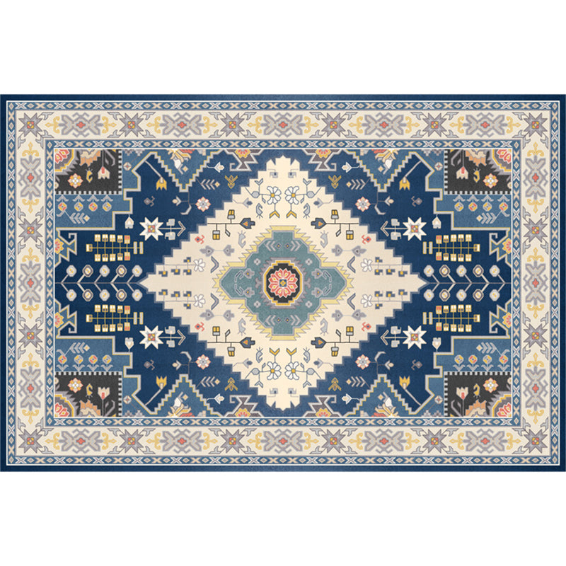 Festive Bohemian Style Rug Multi-Color Rhombus Print Rug Non-Slip Pet Friendly Washable Carpet for Family Room Blue Clearhalo 'Area Rug' 'Bohemian' 'Rugs' Rug' 2141676