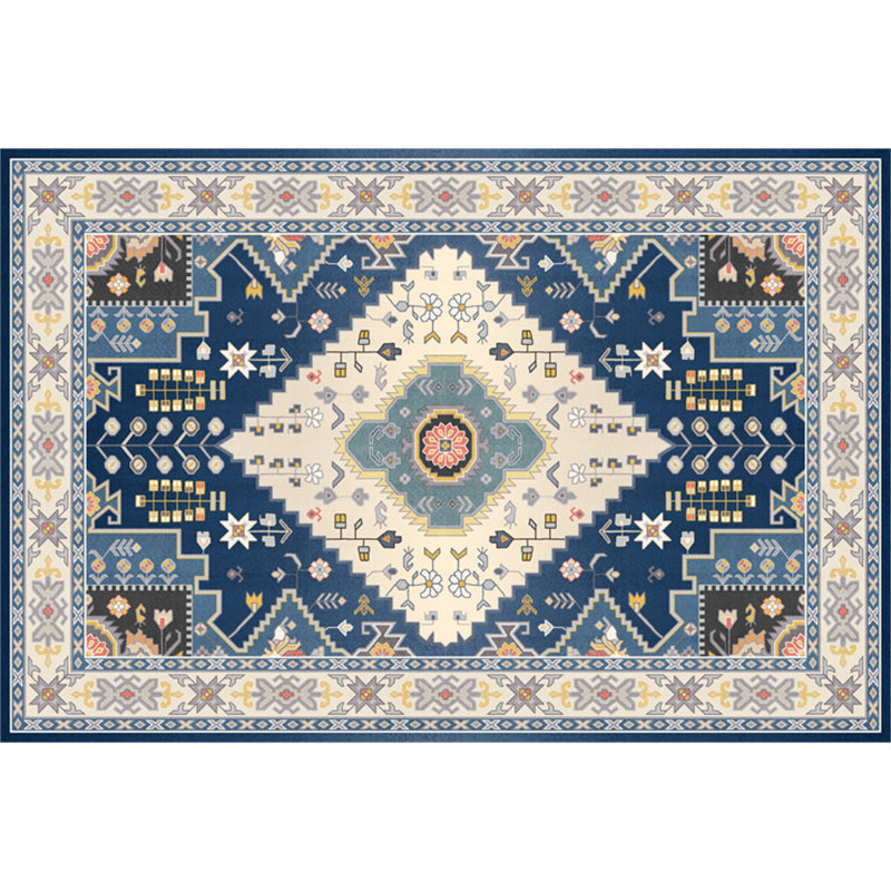 Festive Bohemian Style Rug Multi-Color Rhombus Print Rug Non-Slip Pet Friendly Washable Carpet for Family Room Blue Clearhalo 'Area Rug' 'Bohemian' 'Rugs' Rug' 2141676