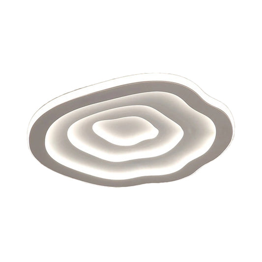 Ripple Acrylic Ceiling Lamp Simplicity 16"/19.5"/23.5" Wide LED White Flushmount in Warm/White Light Clearhalo 'Ceiling Lights' 'Close To Ceiling Lights' 'Close to ceiling' 'Flush mount' Lighting' 214191