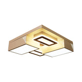 21.5"/29.5" Wide Block Flush Ceiling Light Modern Acrylic LED Living Room Flushmount Light in Warm/White/Natural Light Clearhalo 'Ceiling Lights' 'Close To Ceiling Lights' 'Close to ceiling' 'Flush mount' Lighting' 214308