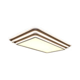 LED Living Room Flush Light White Ceiling Flush Mount with Square/Rectangular Acrylic Shade in Warm/White Light Clearhalo 'Ceiling Lights' 'Close To Ceiling Lights' 'Close to ceiling' 'Flush mount' Lighting' 214344