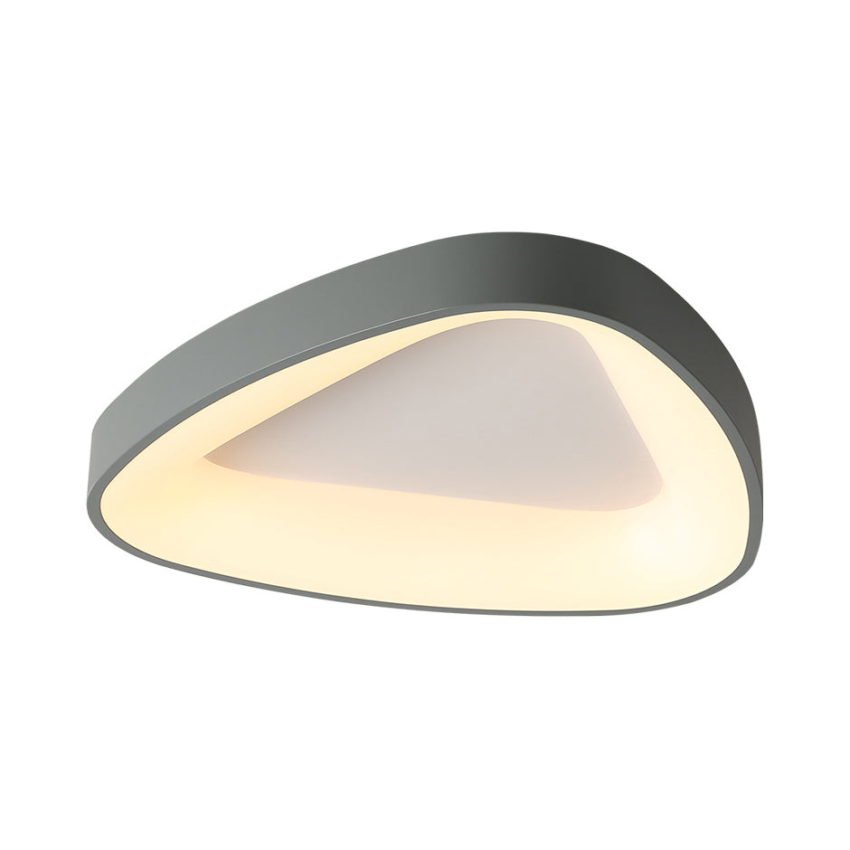 Nordic LED Flush Mount Acrylic Shaded Grey Triangle Ceiling Mounted Fixture in White/Warm/Natural Light Clearhalo 'Ceiling Lights' 'Close To Ceiling Lights' 'Close to ceiling' 'Flush mount' Lighting' 214355