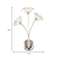 Dandelion Wall Sconce Light Modern Crystal 3 Lights Silver Wall Mount Light for Office Room Clearhalo 'Modern wall lights' 'Modern' 'Wall Lamps & Sconces' 'Wall Lights' Lighting' 214845