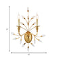Rustic 2 Light Wall Mount Light with Crystal Leaf Decoration Brass Branch Wall Mount Light Clearhalo 'Modern wall lights' 'Modern' 'Wall Lamps & Sconces' 'Wall Lights' Lighting' 214892