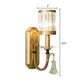 Cylinder Sconce Light Modernism Prismatic Crystal 1 Light Brass Wall Mount Light for Living Room Clearhalo 'Modern wall lights' 'Modern' 'Wall Lamps & Sconces' 'Wall Lights' Lighting' 214997